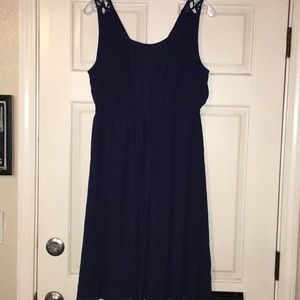 Dark navy chiffon dress. Brand New with tags